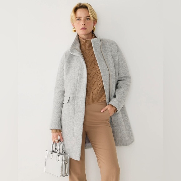 J. Crew Jackets & Blazers - J Crew Stadium Cloth Cocoon Coat Gray Size 12